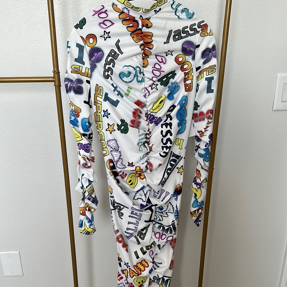 Colorful Graphic Print Dress